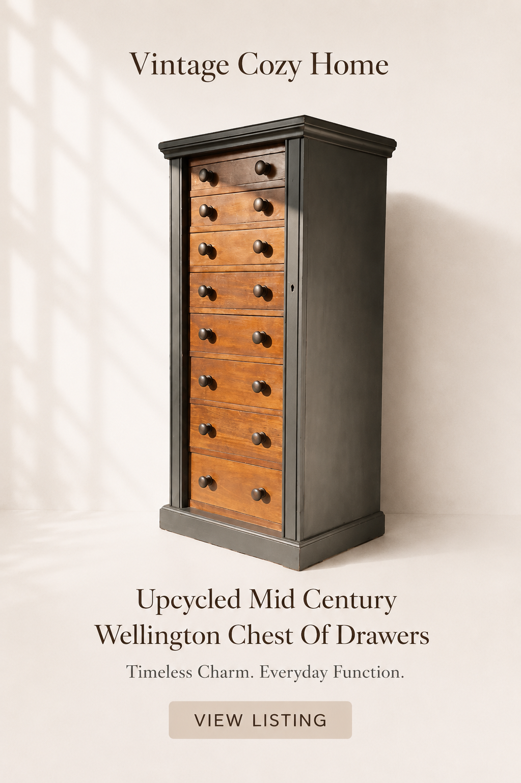Upcycled Vintage Wellington Chest Of Drawers
