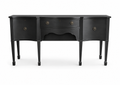 Black Serpentine Sideboard | Elegant Curved Sideboard Cabinet