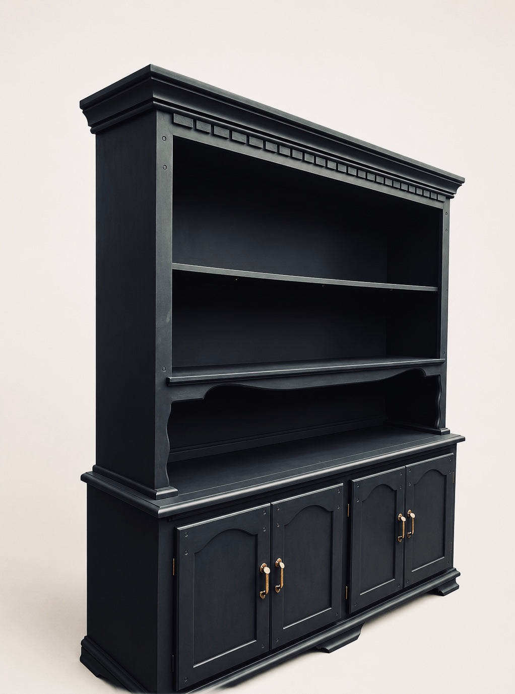 Large Black Dresser | Bookcase & Display Cabinet with Storage