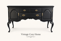 Elegant Black Sideboard | Upcycled Vintage Storage Cabinet UK
