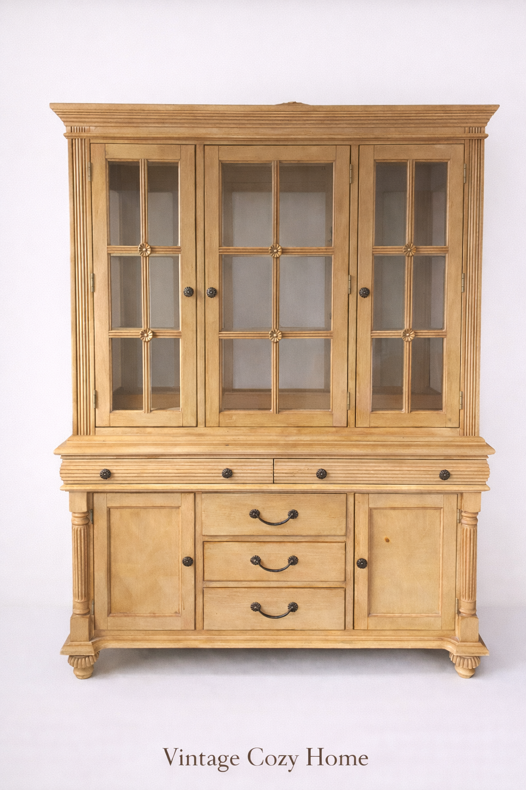 Farmhouse Style Glass Fronted Cabinet